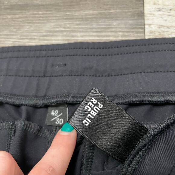 Public Rec Black Mens 40x29 Elastic‎ Waist Zip Pocket Baggy Loose Fit Sweatpants - Picture 3 of 11